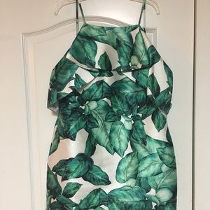 Green Floral Print Dress
